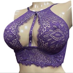 Victoria’s Secret Very Sexy Unlined Plunge High neck long line bra
